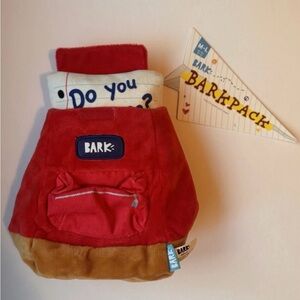 BARK BOX Barkpack NEW with Tags M-L Dog Toy Plush Crinkle Squeaker Multi-Part